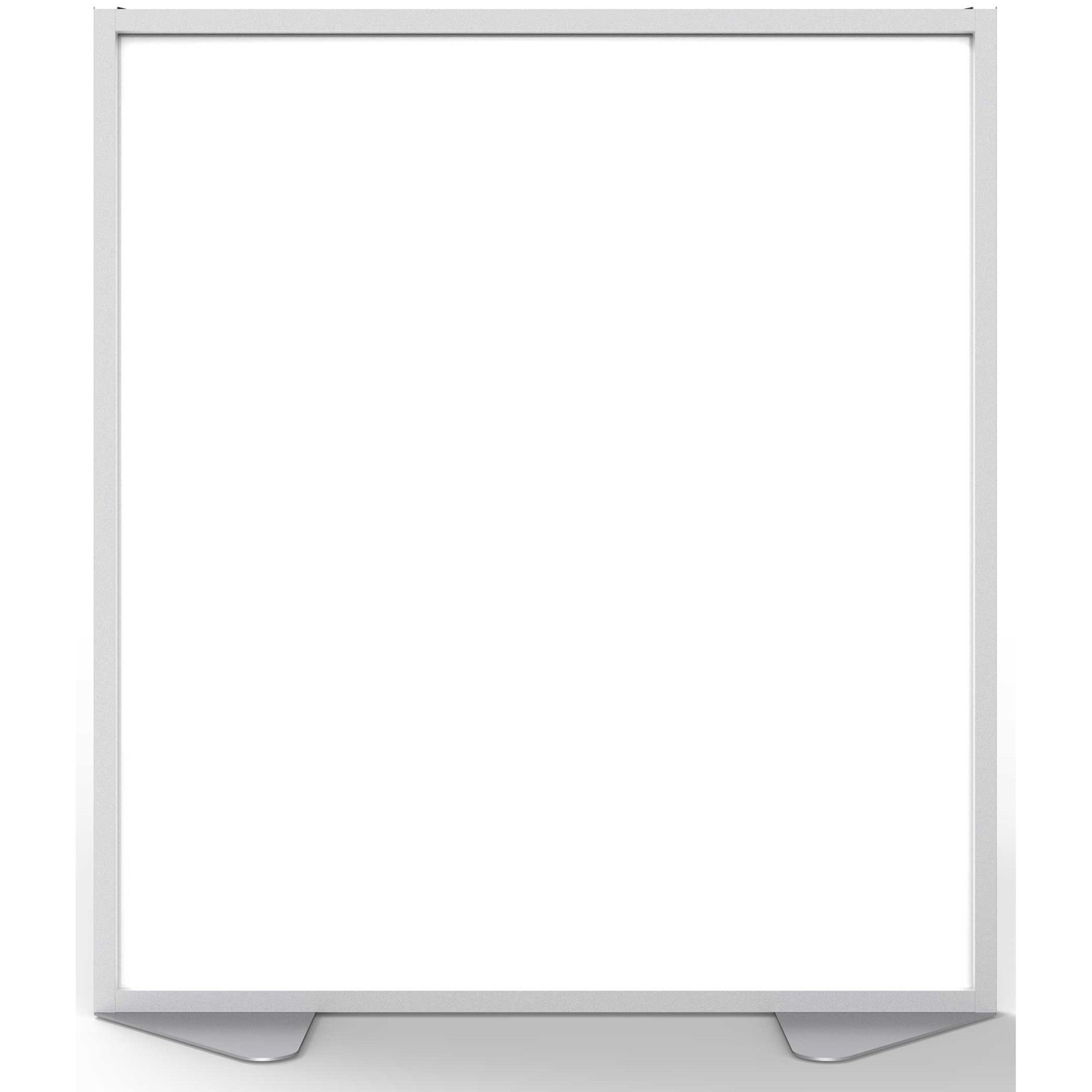 Ghent Partition, 48" x 54", Aluminum Frame, Porcelain & Vinyl, Silver, 1 Each