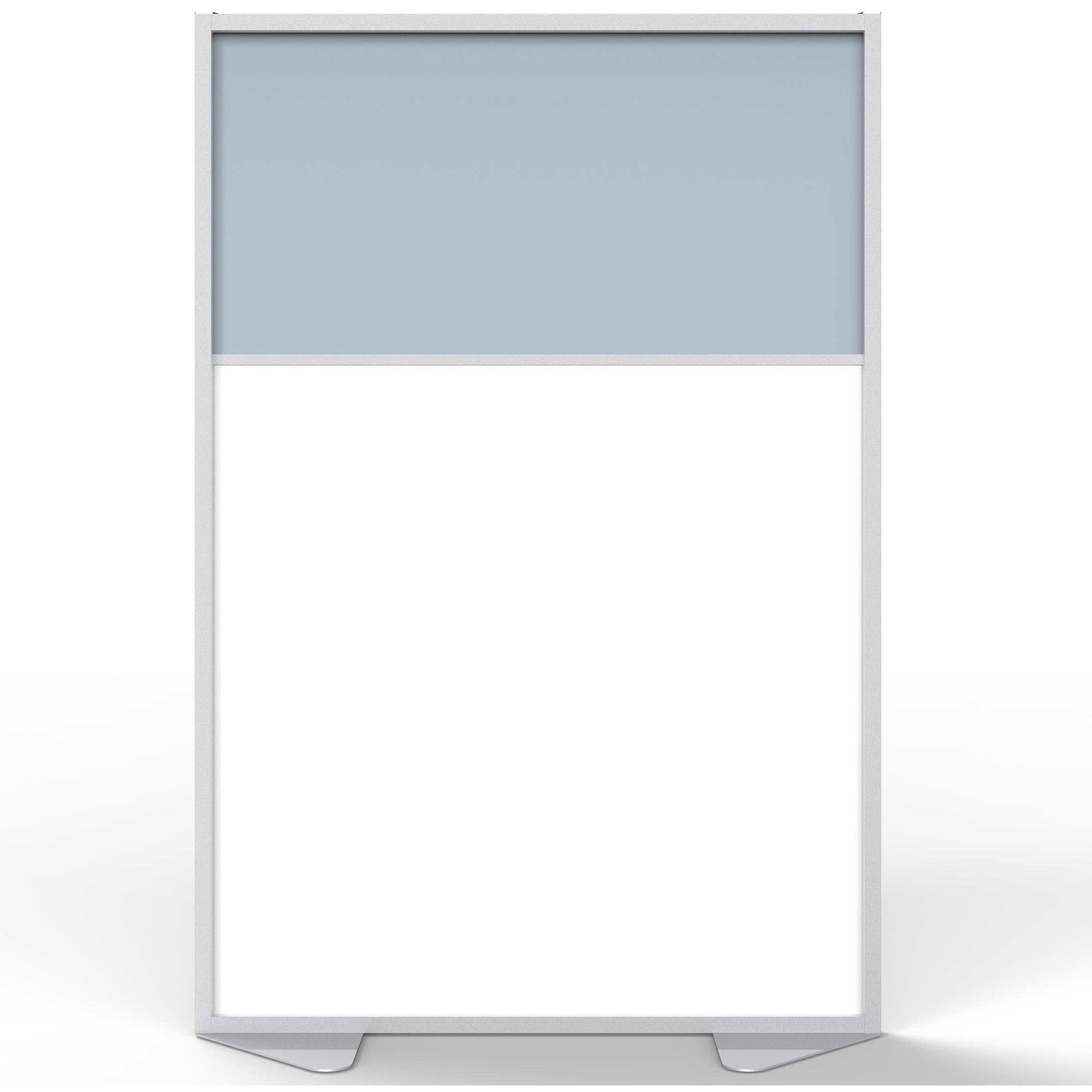 Ghent Partition, 48" x 54", Aluminum Frame, Porcelain & Vinyl, Silver, 1 Each