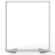 Ghent Partition - 48" Width x 54" Height - Aluminum Frame - Porcelain, Vinyl - Clear - 1 Each