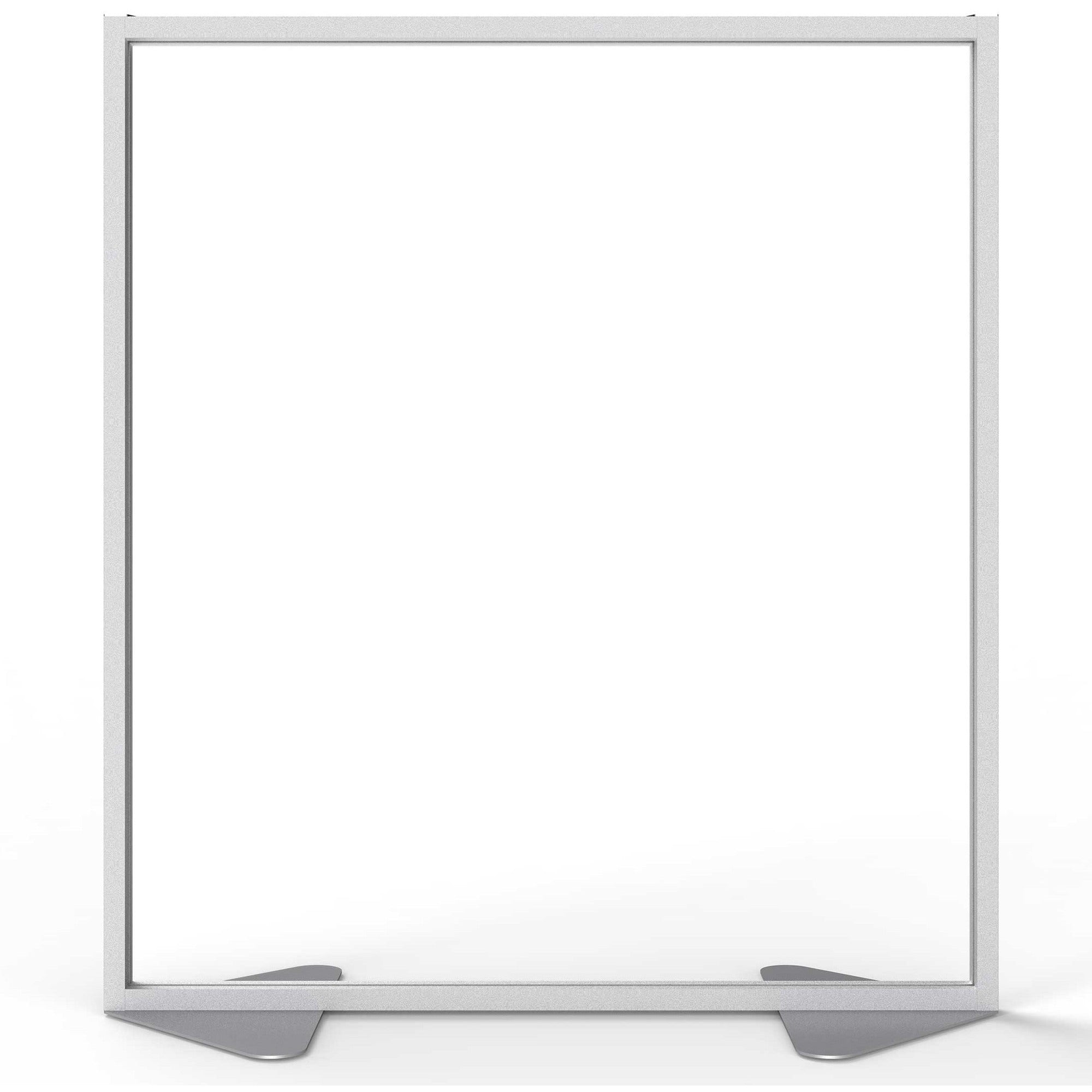 Ghent Partition - 48" Width x 54" Height - Aluminum Frame - Porcelain, Vinyl - Clear - 1 Each