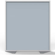 Ghent Partition, 48" x 54", Aluminum Frame, Porcelain/Vinyl, Silver, 1 Each