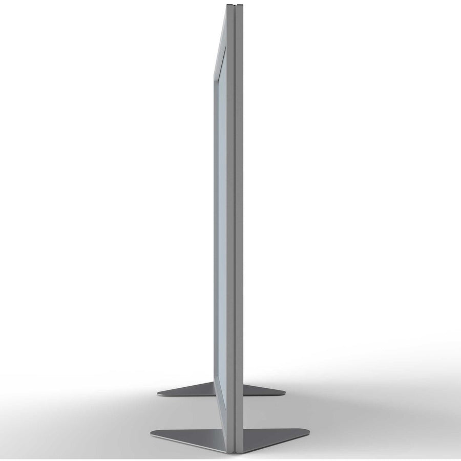 Ghent Partition, 48" x 54", Aluminum Frame, Porcelain/Vinyl, Silver, 1 Each