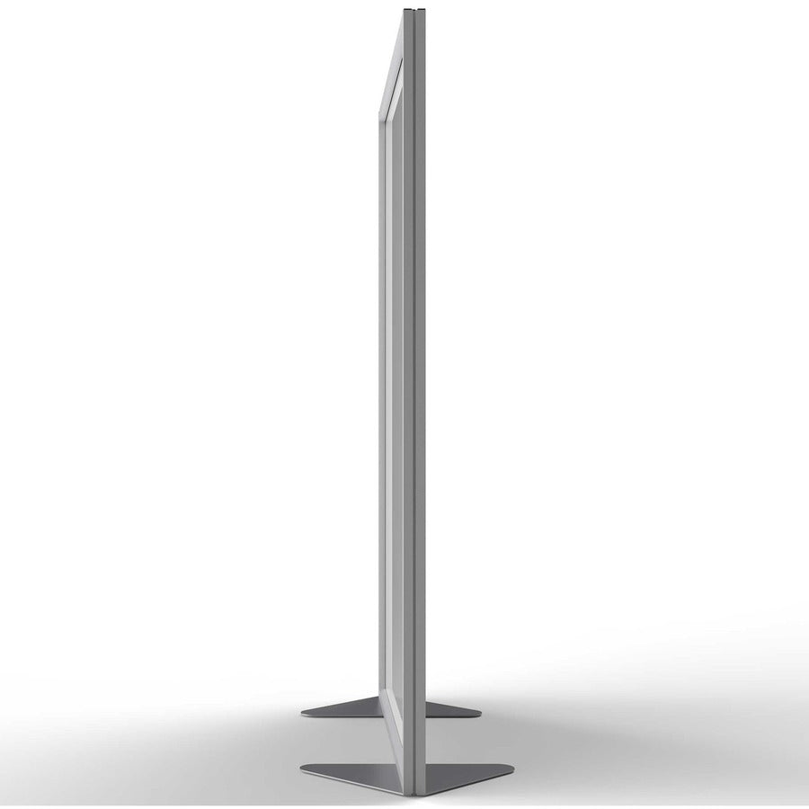 Ghent Partition - 48" Width x 72" Height - Aluminum Frame - Porcelain, Vinyl - White - 1 Each