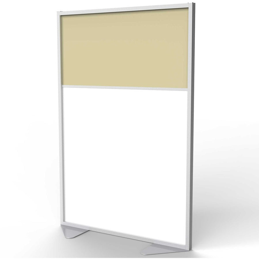 Ghent Partition, 48" x 72", Aluminum Frame, Porcelain & Vinyl, Caramel, 1 Each
