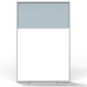 Ghent Partition, 48" x 72", Aluminum Frame, Porcelain & Vinyl, Silver, 1 Each