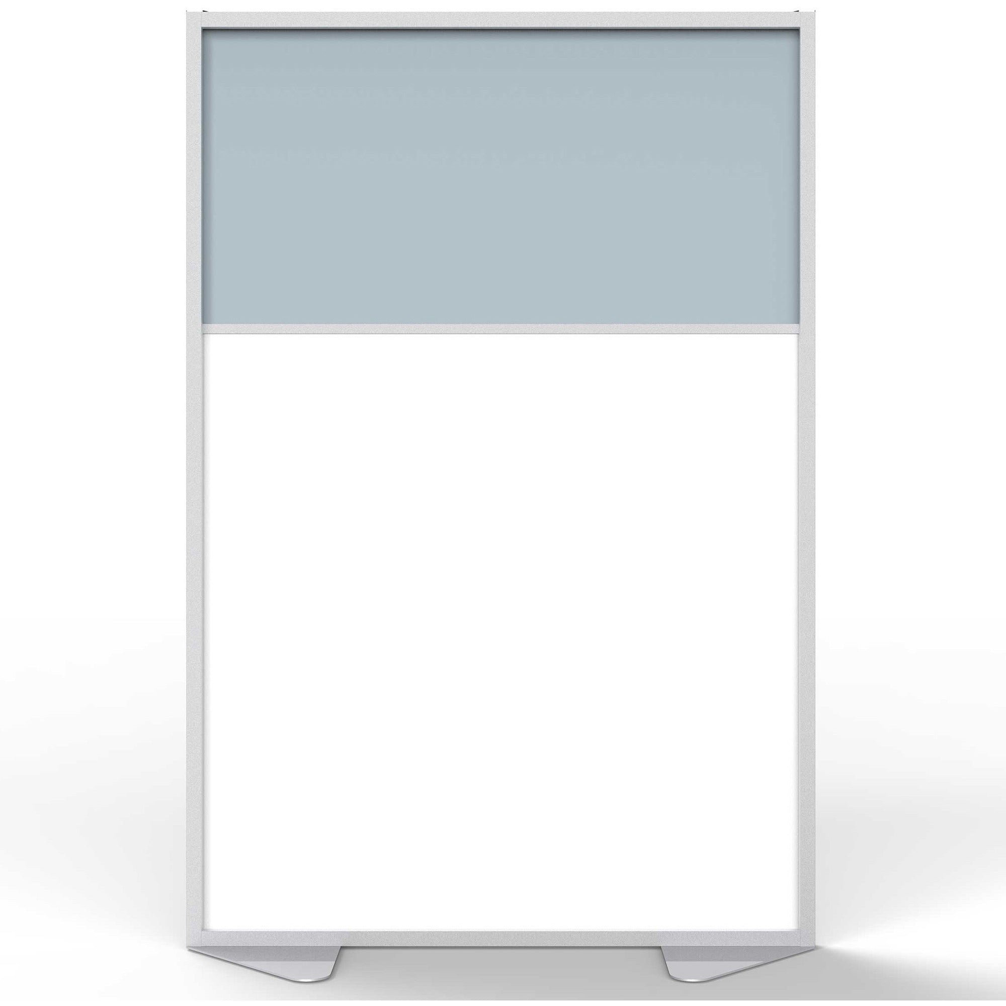 Ghent Partition, 48" x 72", Aluminum Frame, Porcelain & Vinyl, Silver, 1 Each