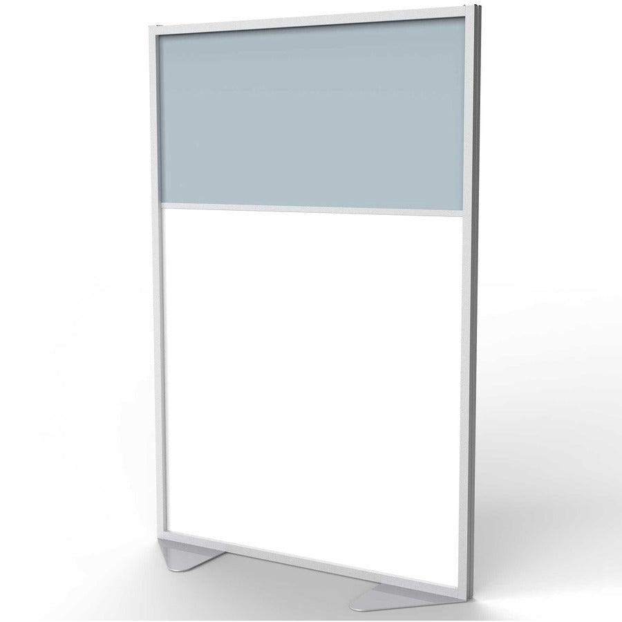 Ghent Partition, 48" x 72", Aluminum Frame, Porcelain & Vinyl, Silver, 1 Each