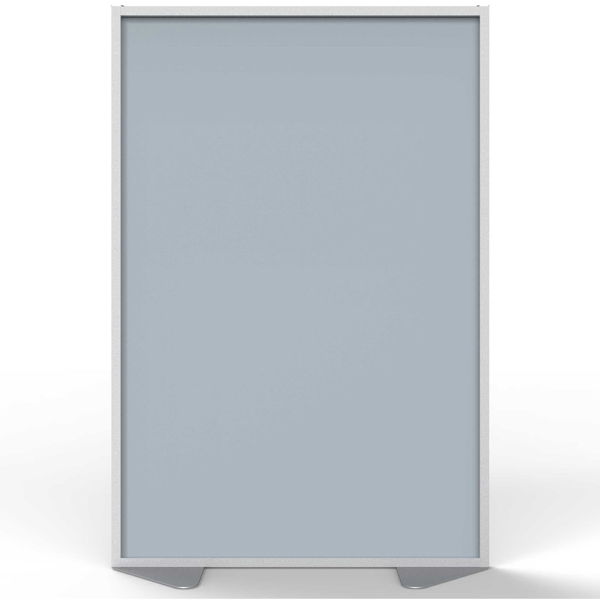 Ghent Partition, 48" x 72", Aluminum Frame, Porcelain/Vinyl, Silver, 1 Each