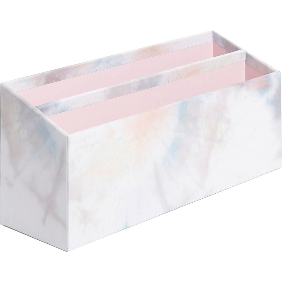 U Brands 4-Piece Desk Organization Set - Desktop - Paper Wrapped - Soft Dye - Chipboard, Paper - 1 Each