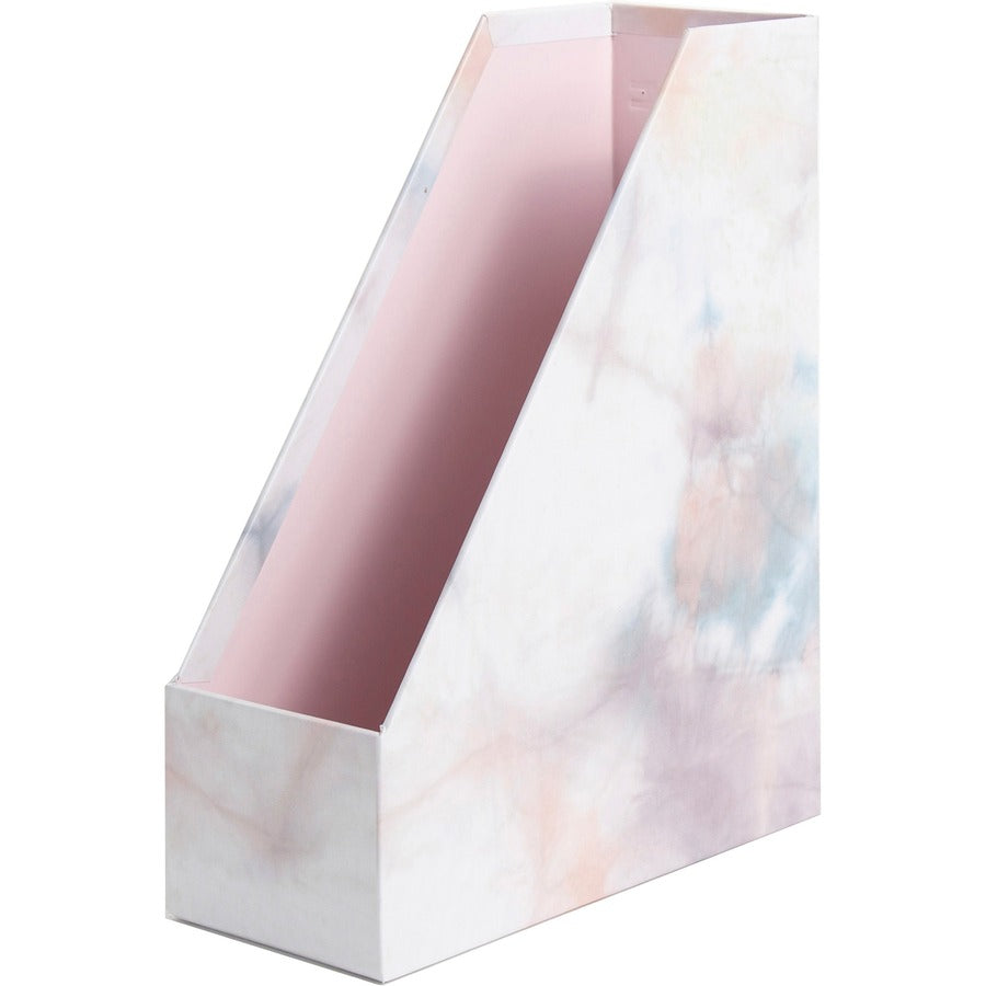 U Brands 4-Piece Desk Organization Set - Desktop - Paper Wrapped - Soft Dye - Chipboard, Paper - 1 Each