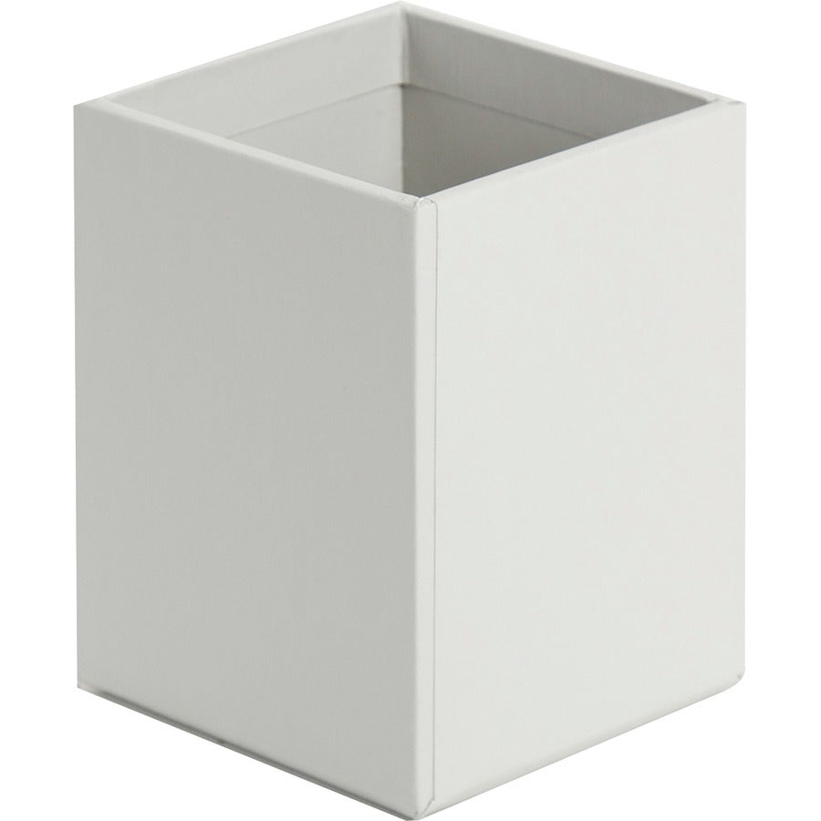 U Brands 4-Piece Desk Organization Set - Desktop - Paper Wrapped - Gray - Chipboard, Paper - 1 Each