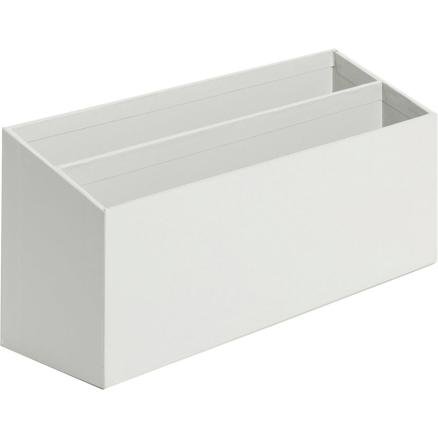 U Brands 4-Piece Desk Organization Set - Desktop - Paper Wrapped - Gray - Chipboard, Paper - 1 Each