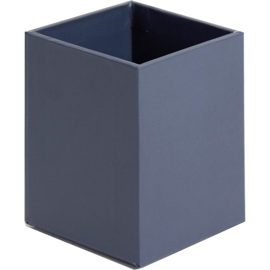 U Brands 4-Piece Desk Organization Set - Desktop - Paper Wrapped - Navy - Chipboard, Paper - 1 Each
