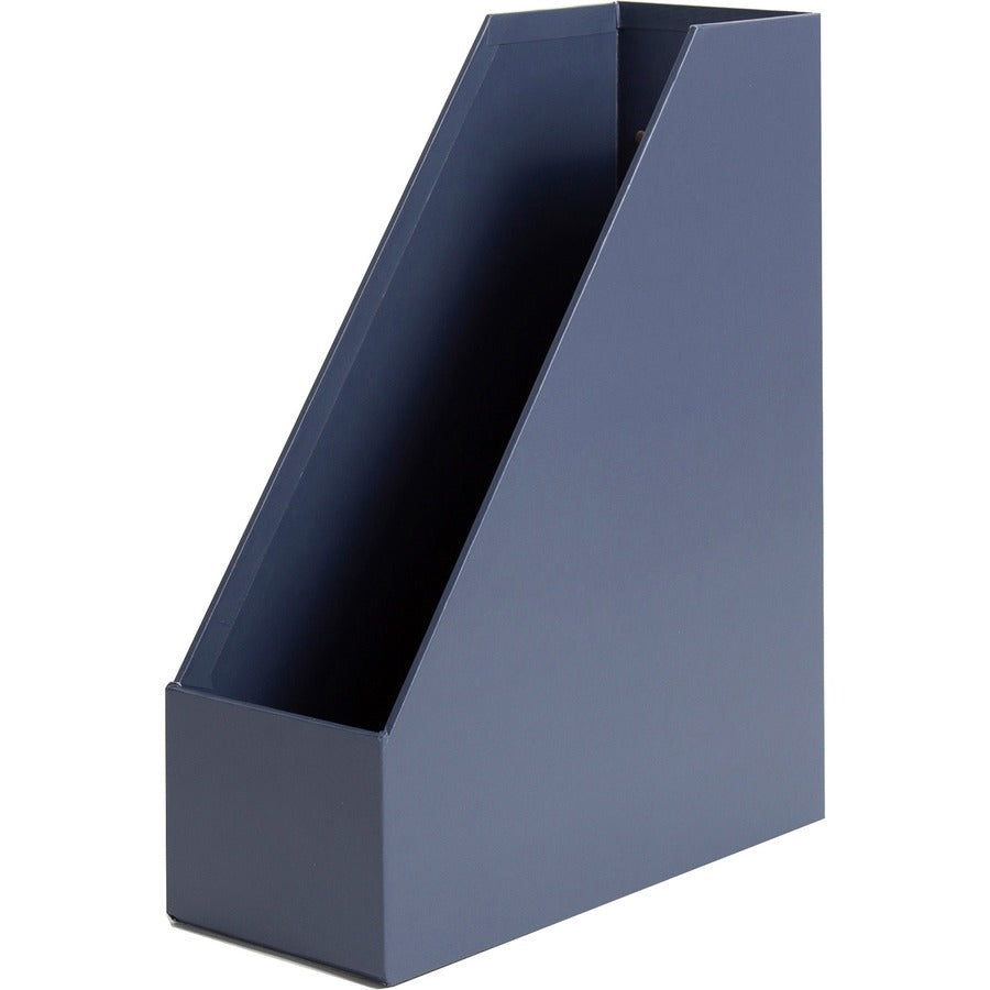 U Brands 4-Piece Desk Organization Set - Desktop - Paper Wrapped - Navy - Chipboard, Paper - 1 Each