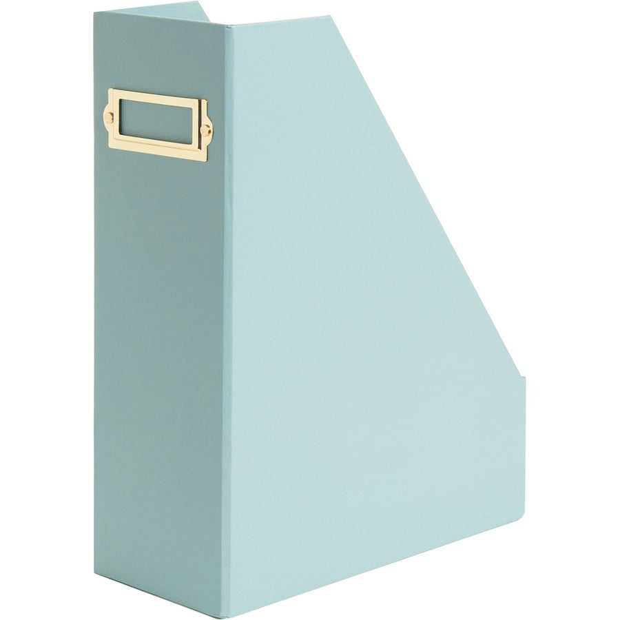 U Brands 4-Piece Desk Organization Set - Desktop - Paper Wrapped - Teal - Chipboard, Paper - 1 Each