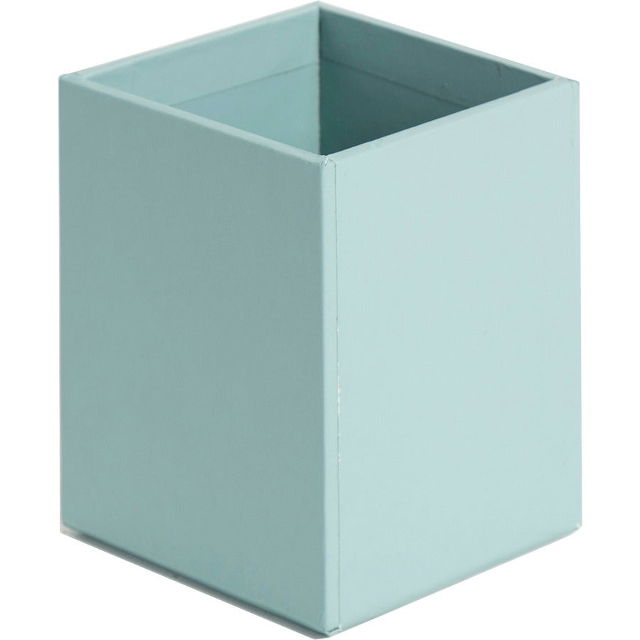 U Brands 4-Piece Desk Organization Set - Desktop - Paper Wrapped - Teal - Chipboard, Paper - 1 Each