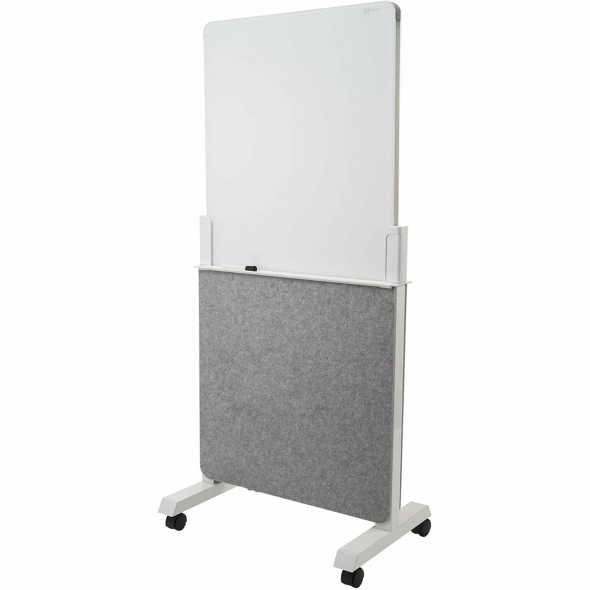 White Tempered Glass Surface - Gray Frame - Assembly Required - 1 Each