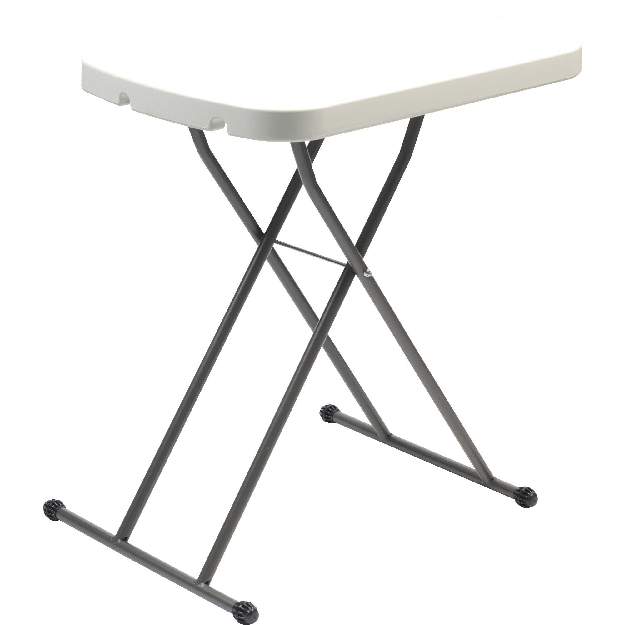 IndestrucTable® Classic Folding Table, Platinum Granite - 25.5" x 17.8" Small Space Personal