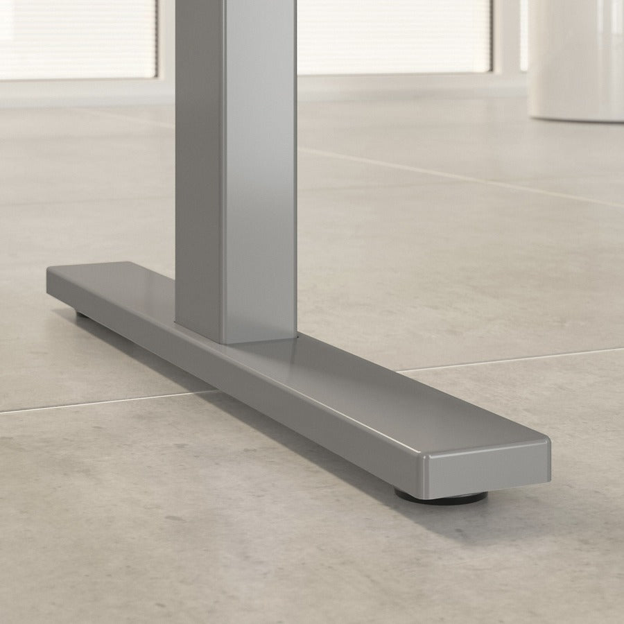 Bush Business Furniture Studio C Storm Laminate Desking - x 60" Width x 24" Depth Credenza, 46.7" Height x 60" Width x 30" Depth Desk - Total Drawer(s): 3 - Finish: Storm Gray, Thermofused Laminate (TFL) - 1 Each