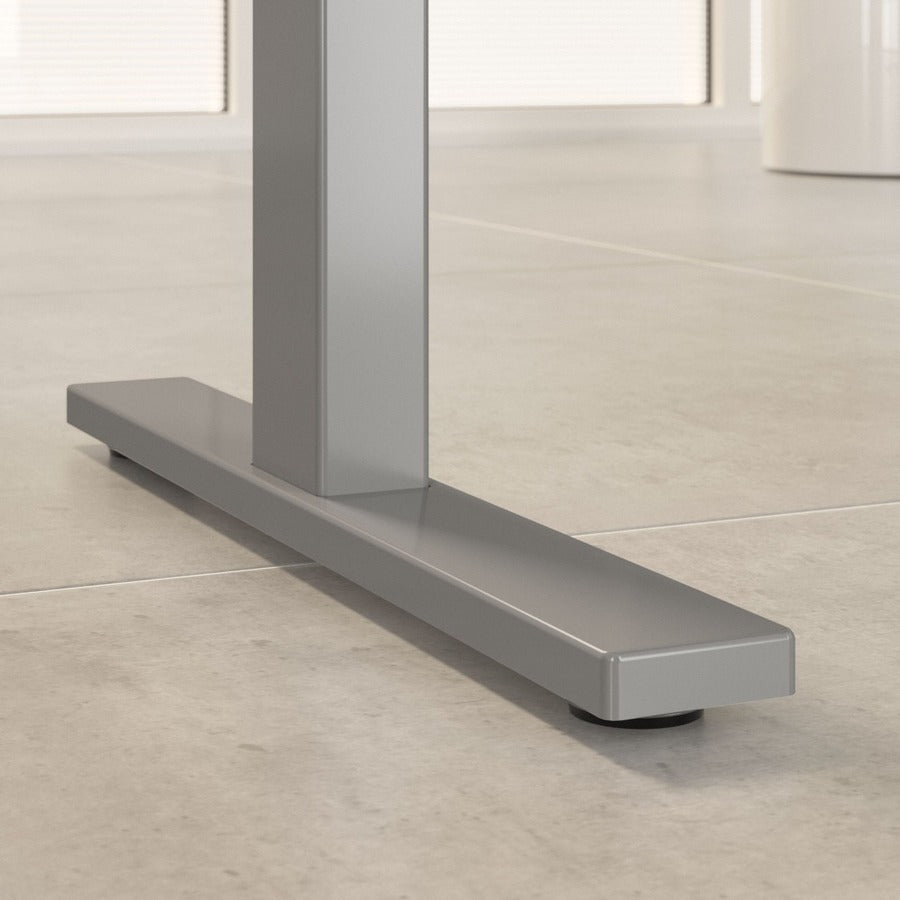 Bush Business Furniture Studio C Storm Laminate Desking - x 60" Width x 24" Depth Credenza, 46.7" Height x 60" Width x 30" Depth Desk - Total Drawer(s): 3 - Finish: Storm Gray, Thermofused Laminate (TFL) - 1 Each