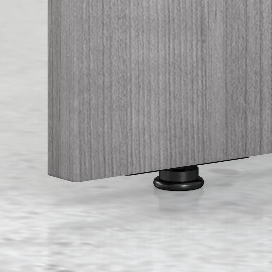 Bush Business Furniture Studio C Platinum Laminate Desking - x 60" Width x 30" Depth Desk, x 42" Width x 24" Depth Return - Finish: Platinum Gray, Thermofused Laminate (TFL) - 1 Each