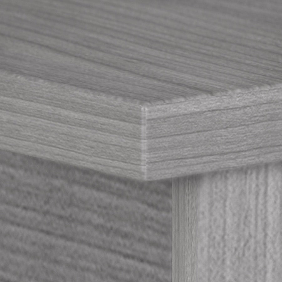 Bush Business Furniture Studio C Platinum Laminate Desking - x 60" Width x 30" Depth Desk, x 42" Width x 24" Depth Return - Finish: Platinum Gray, Thermofused Laminate (TFL) - 1 Each