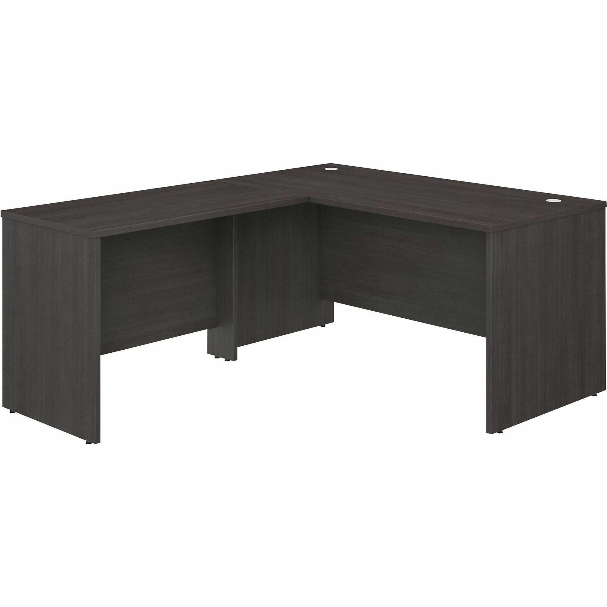 Bush Business Furniture Studio C Storm Laminate Desking - x 60" Width x 30" Depth Desk, x 42" Width x 24" Depth Return - Finish: Storm Gray, Thermofused Laminate (TFL) - 1 Each