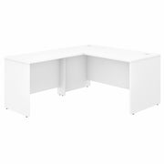 Bush Business Furniture Studio C White Laminate Desking - x 60" Width x 30" Depth Desk, x 42" Width x 24" Depth Return - Finish: White, Thermofused Laminate (TFL) - 1 Each