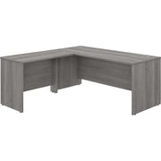 Bush Business Furniture Studio C Platinum Laminate Desking - x 72" Width x 30" Depth Desk, x 42" Width x 24" Depth Return - Finish: Platinum Gray, Thermofused Laminate (TFL) - 1 Each