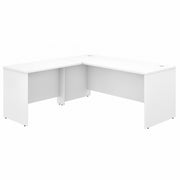 Bush Business Furniture Studio C Platinum Laminate Desking - x 72" Width x 30" Depth Desk, x 42" Width x 24" Depth Return - Finish: White, Thermofused Laminate (TFL) - 1 Each