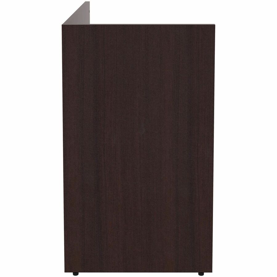 Lorell Essentials Series Reception Return - 41.5" Height x 42" Width x 24" Depth - Material: Laminate - Finish: Espresso - 1 Each