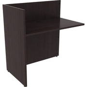 Lorell Essentials Series Reception Return - 41.5" Height x 42" Width x 24" Depth - Material: Laminate - Finish: Espresso - 1 Each
