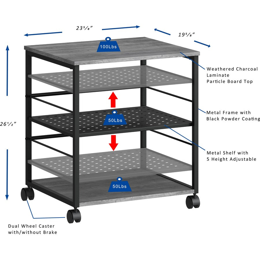 Lorell Deskside Mobile Machine Stand