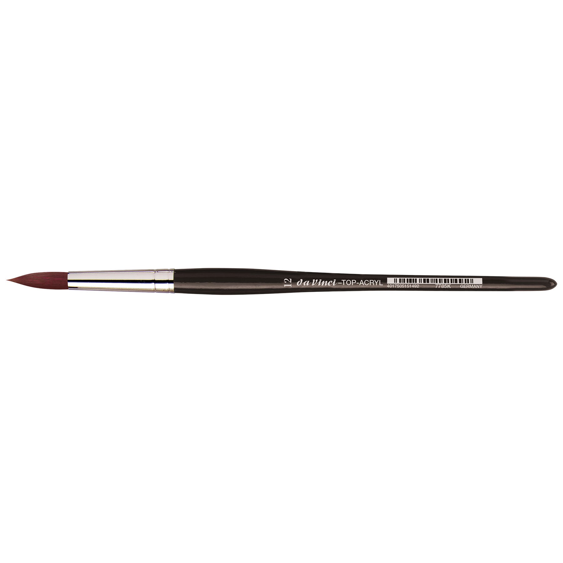 TOP-ACRYL Red-Brown Brush, Synthetic, Acrylic & Oil, Round, Series 7785K, Size 12