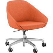 9 to 5 Seating Jax Lounge 5-Star Base Side Chair, Cloud Fabric, Low Back, Silver 5-Star Base, Adjustable Height, Swivel, 5 Casters, 1 Each