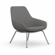 9 to 5 Seating Lilly Lounge Chair, 4-Leg, Cloud Fabric/Foam, Silver Metal Base, 1 Each
