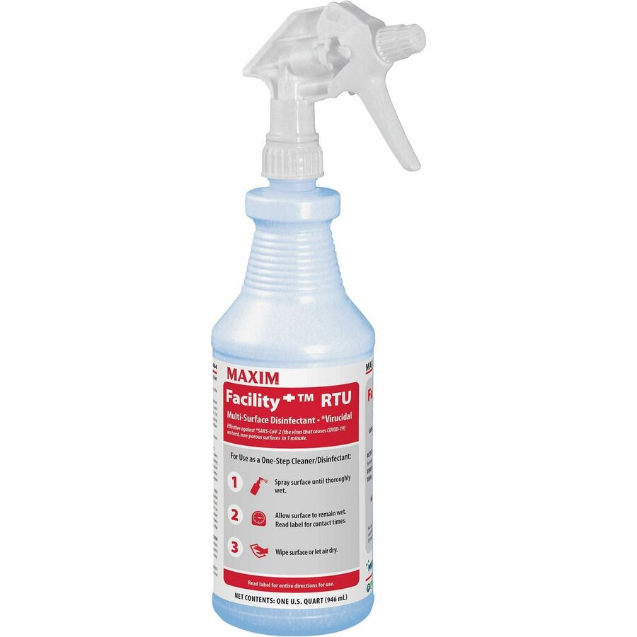 Ready-To-Use - 32 fl oz (1 quart) - Washable - Colorless - 12 / Carton