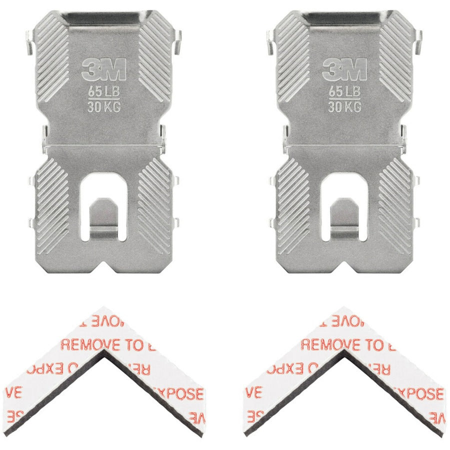 3M CLAW Drywall Picture Hanger - 65 lb (29.48 kg) Capacity - 1.2" Width x 2" Length - for Pictures, Project, Mirror, Frame, Home, Decoration - Steel - Gray - 2 / Pack