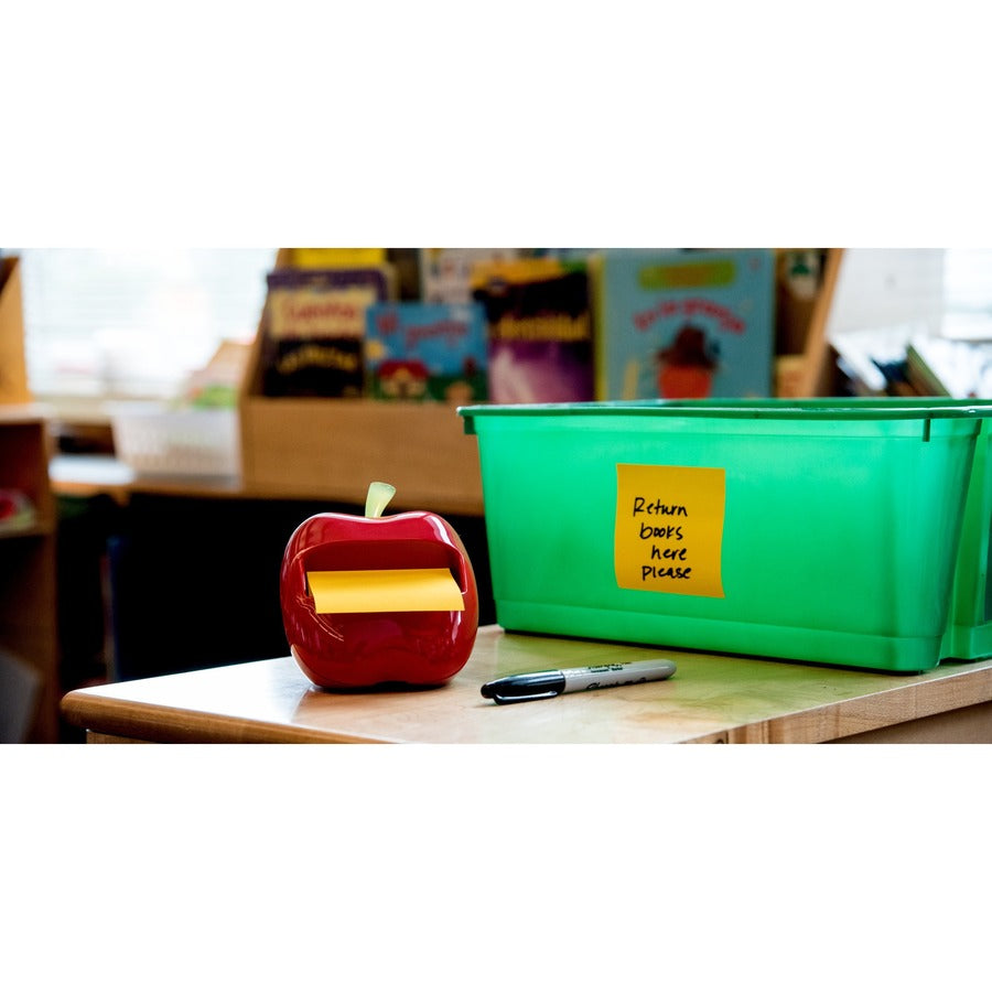 Post-it&reg; Super Sticky Dispenser Notes - Playful Primaries Color Collection - 3" Flag/Note Width x 3" Flag/Note Length - Square - Candy Apple Red, Blue Paradise, Sunnyside, Lucky Green - Paper - Pop-up, Recyclable - 1 Pack