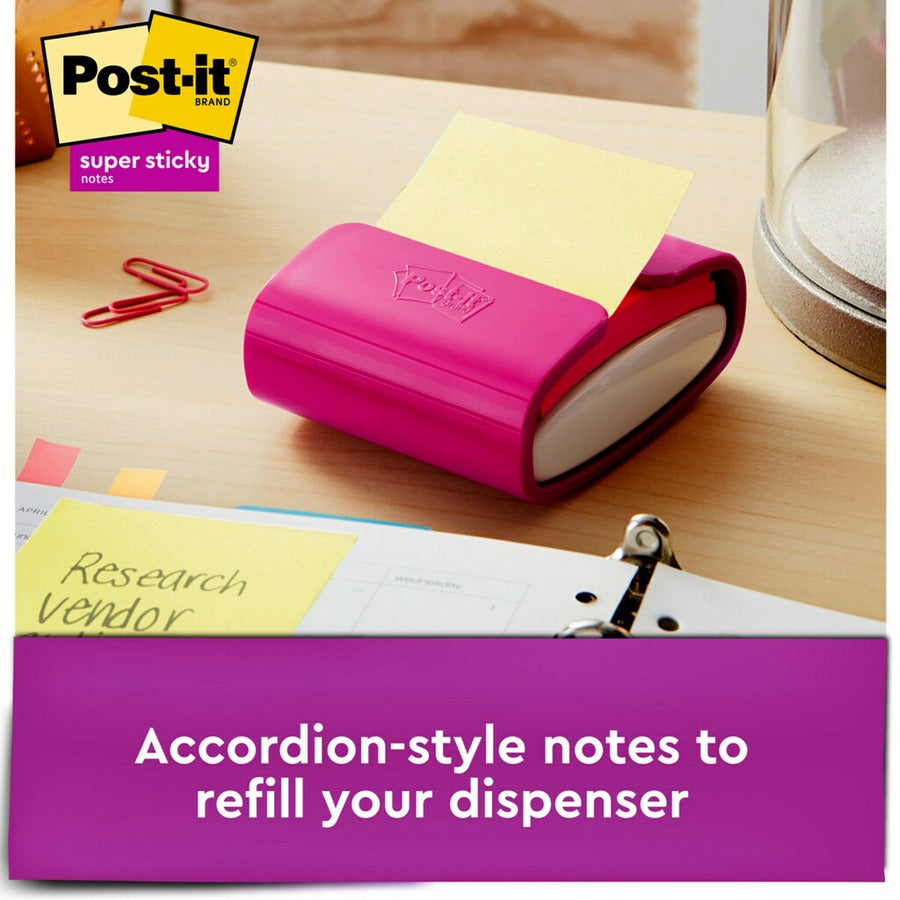 3" Flag/Note Width x 3" Flag/Note Length - Square - Canary Yellow - Paper - Pop-up, Recyclable, Adhesive - 1 Pack
