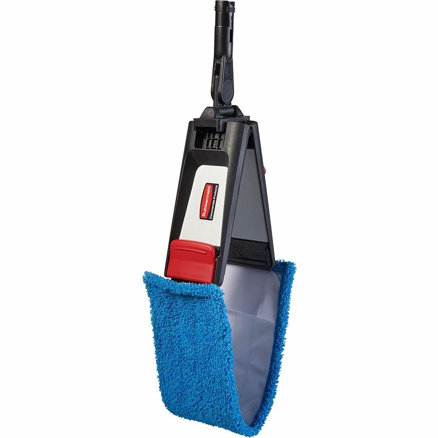 Rubbermaid Commercial Adaptable Flat Mop Microfiber Pad - 19.5" Length x 5.5" Depth - MicroFiber - Blue - 1 Each