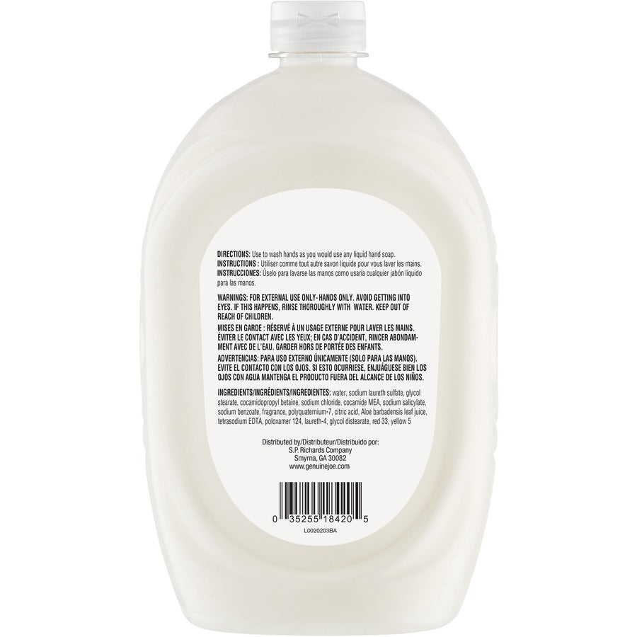 Genuine Joe Lotion Soap - 1.56 quart - Bottle Dispenser - Hand, Skin - White - Anti-irritant - 4 / Carton