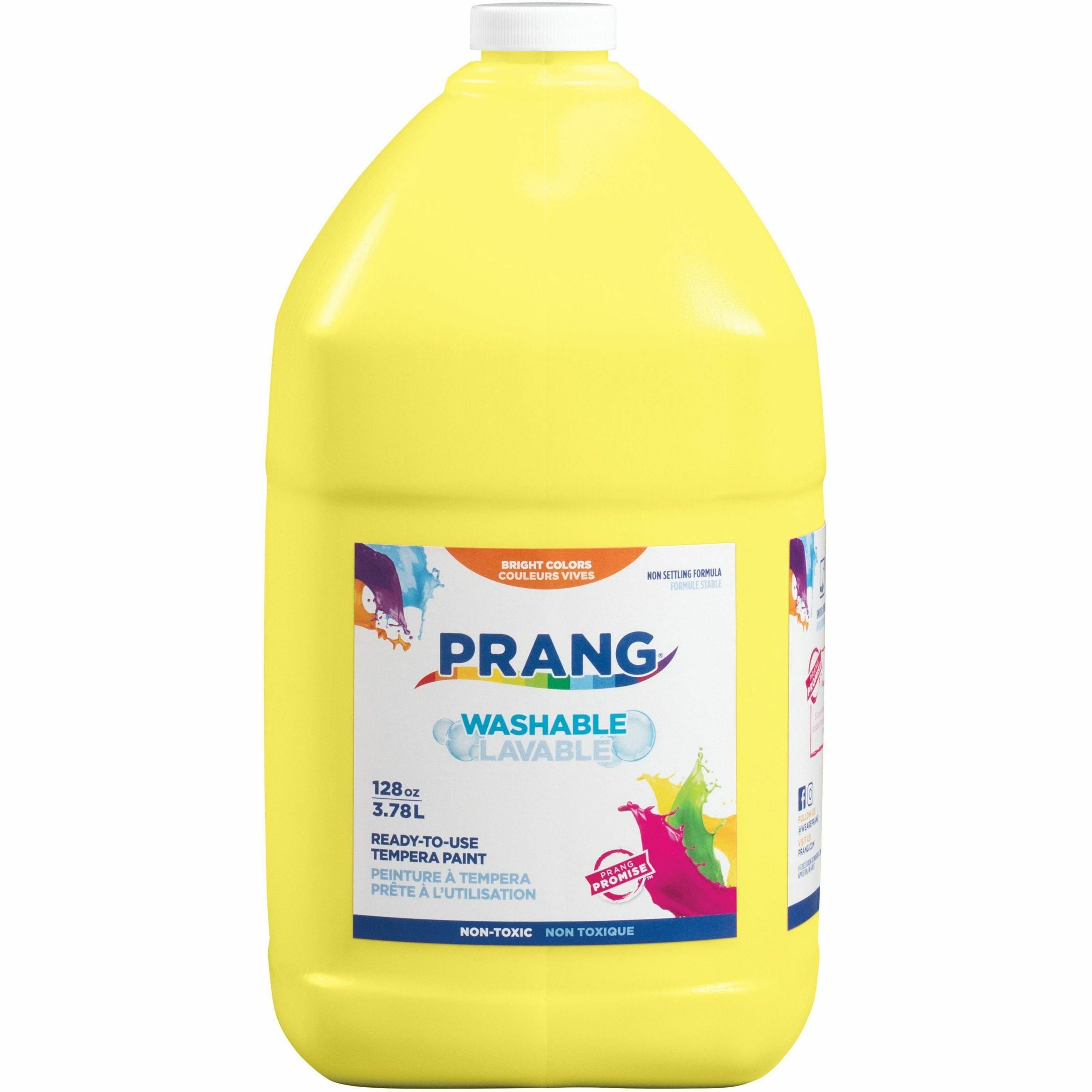 Prang Washable Tempera Paint, Yellow, 1 Gallon, 1 Each