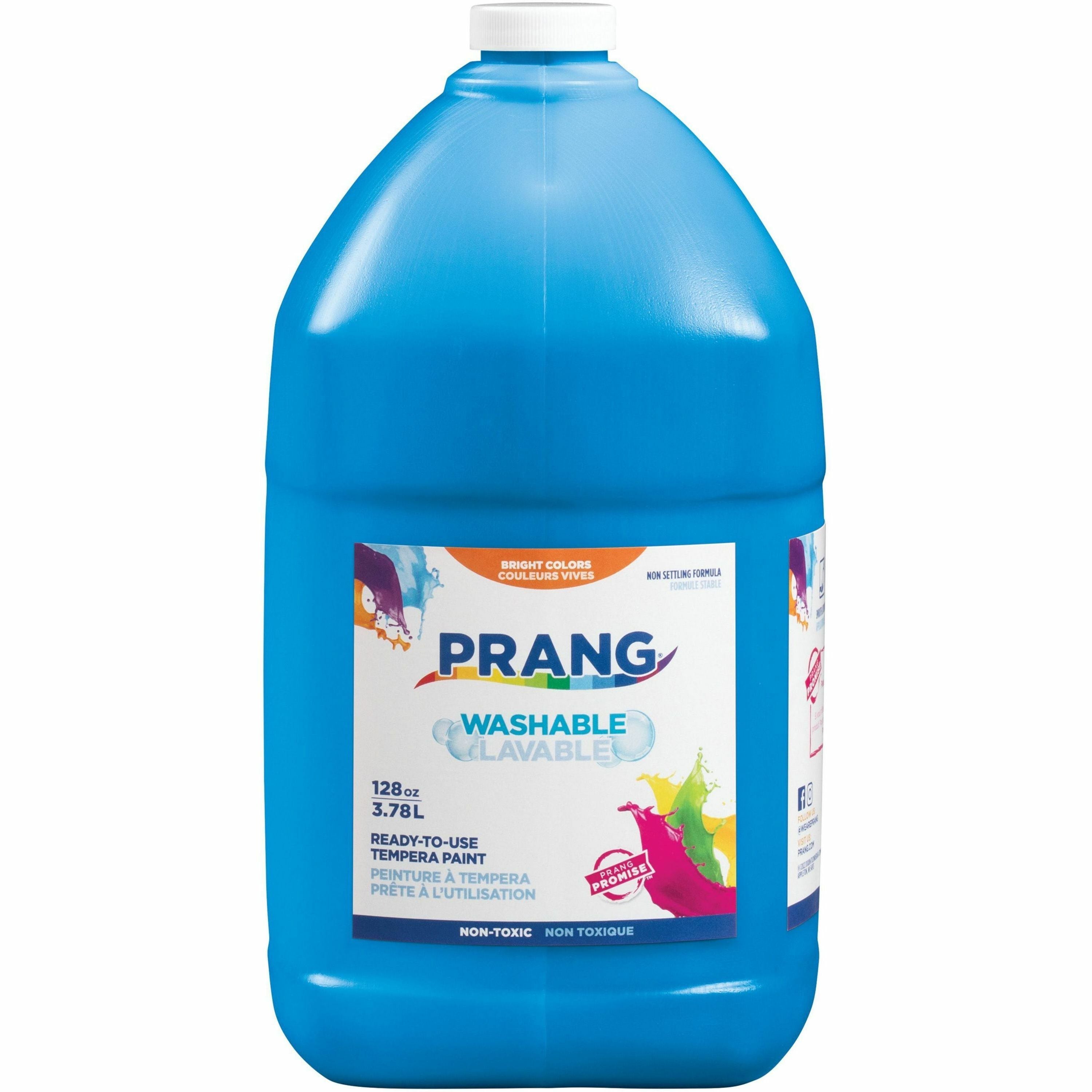 Prang Washable Tempera Paint, Turquoise Blue, 1 Gallon, 1 Each