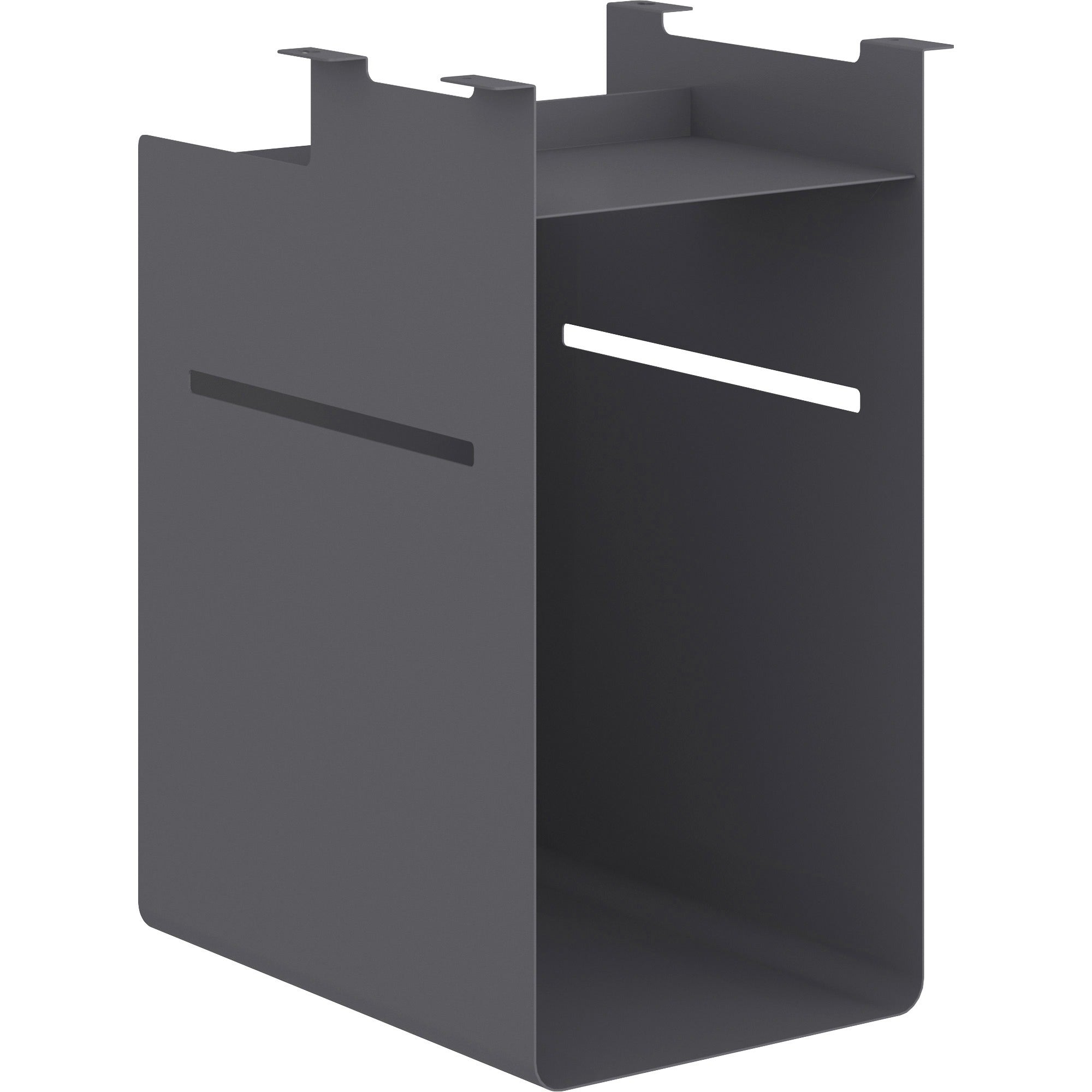 HON Fuse Undermount Cubby, Modern Style, 10" W x 15" D x 20" H, Charcoal/Gray, 1 Each