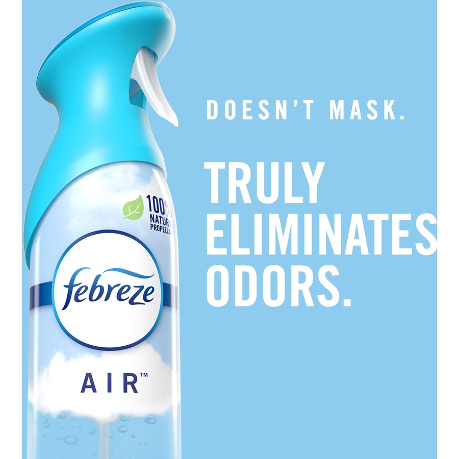 Febreze Air Freshener Spray, Crisp Clean Scent, Odor Neutralizer, VOC-Free, Heavy Duty, 8.8 fl oz, 3 Pack