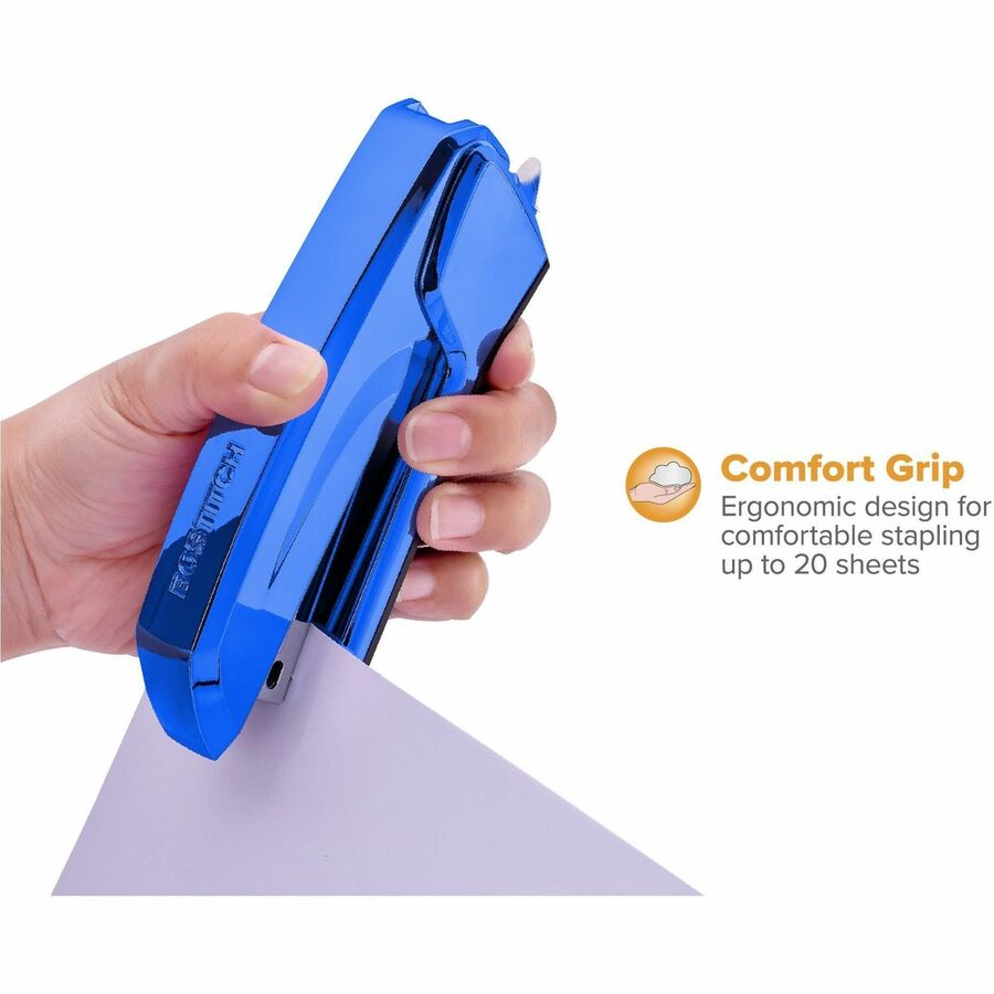 Bostitch Ascend Stapler, Blue, Metal, 20-Sheet Capacity, Includes 420 Staples, 1 Each