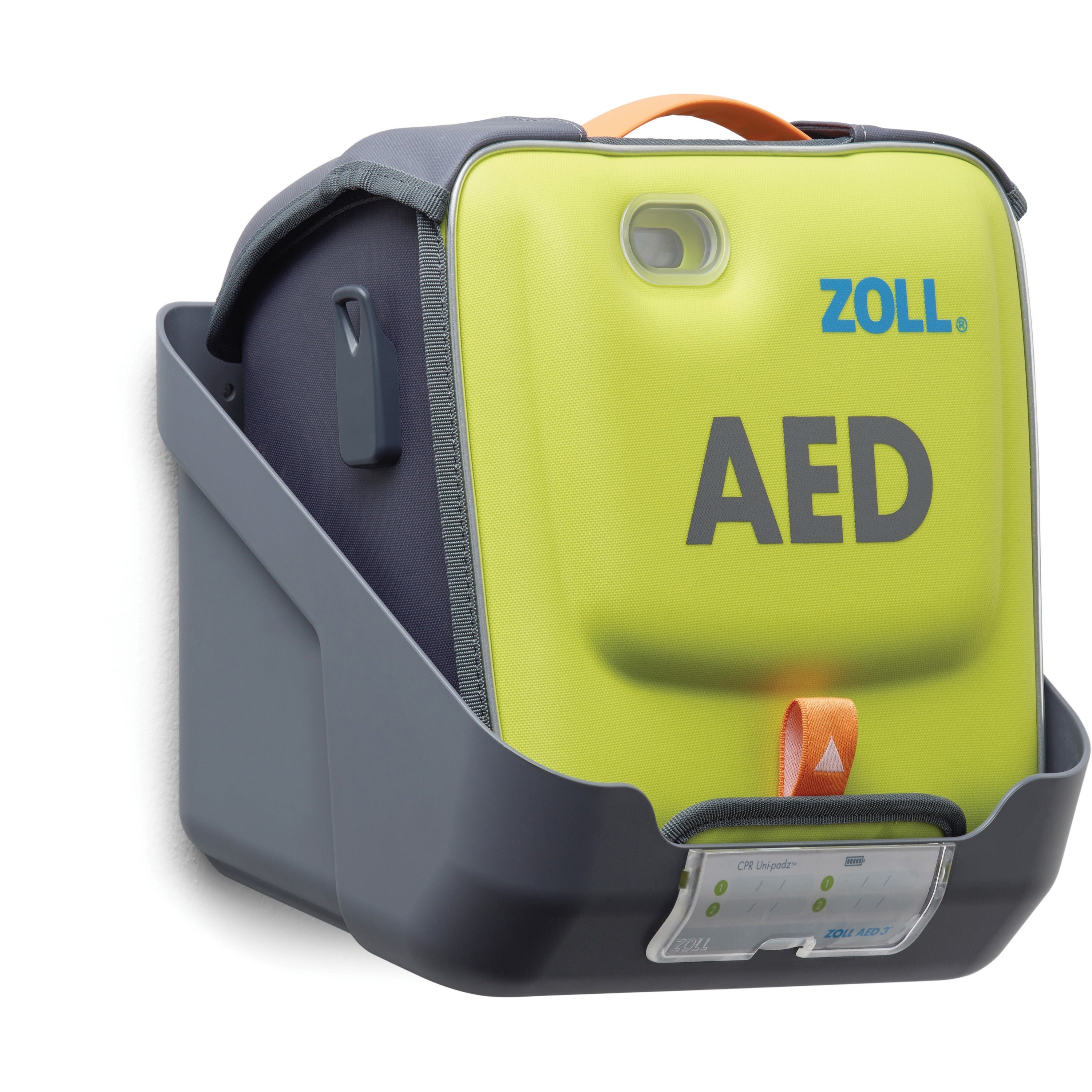 ZOLL AED 3 Universal Wall Mount Bracket, Green, Includes Mounting Hardware, Tracking Card, Wall-Mount Template, and Installation Instructions, 1 Each