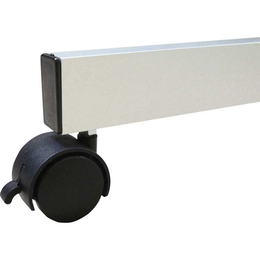 96" (8 ft) Width x 48" (4 ft) Height - White Porcelain Surface - Aluminum Frame - Magnetic - Eraser Included - Assembly Required - 1 Each