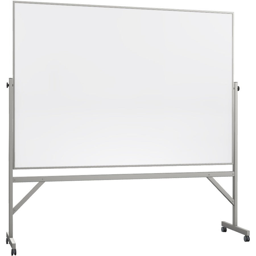 96" (8 ft) Width x 48" (4 ft) Height - White Porcelain Surface - Aluminum Frame - Magnetic - Eraser Included - Assembly Required - 1 Each